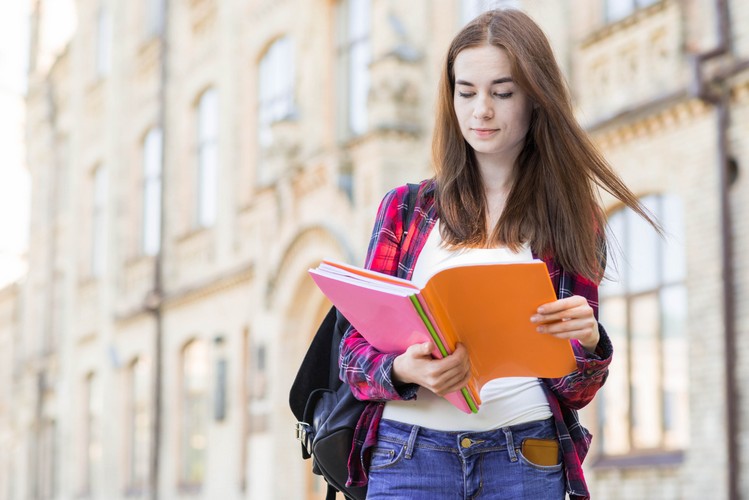 Counsellor guiding a student